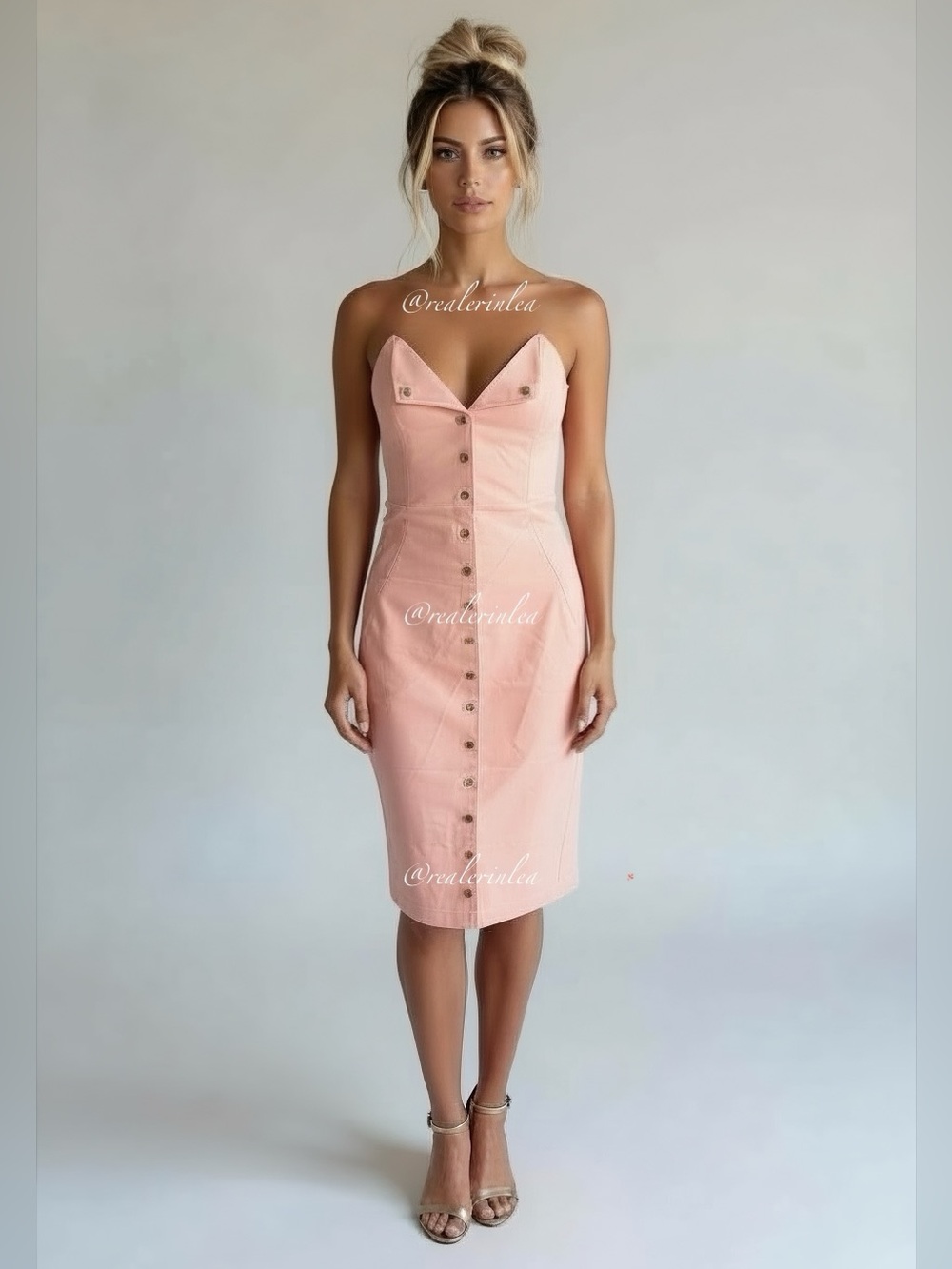 House of CB Merciena Pale Pink Dress Medium RARE